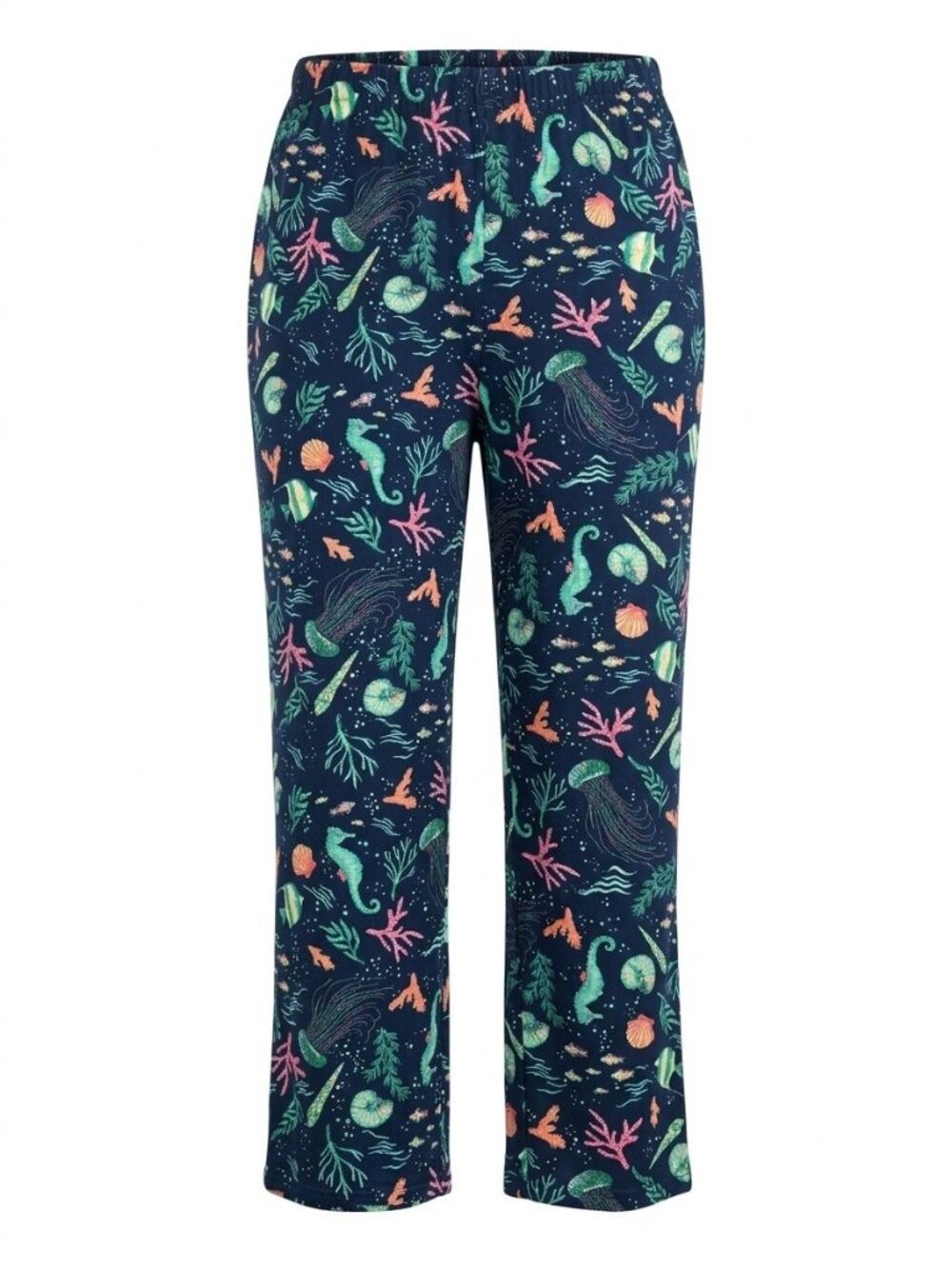 NWT Charter Club Pull On Pajama Pants Sz S Navy Ocean Sea Life Theme Sleepwear